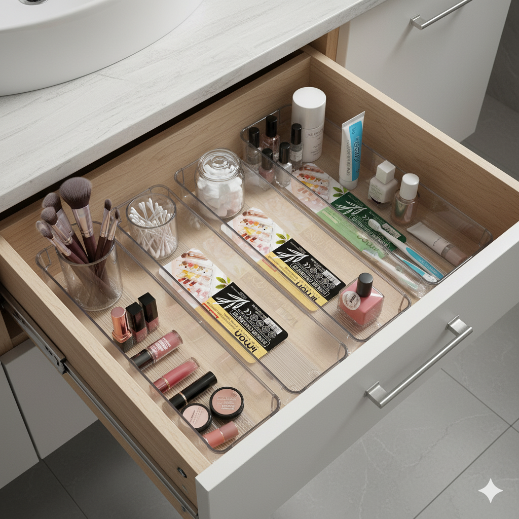 Clear Multi-Use Acrylic Drawer Organizer (2367) by Limon