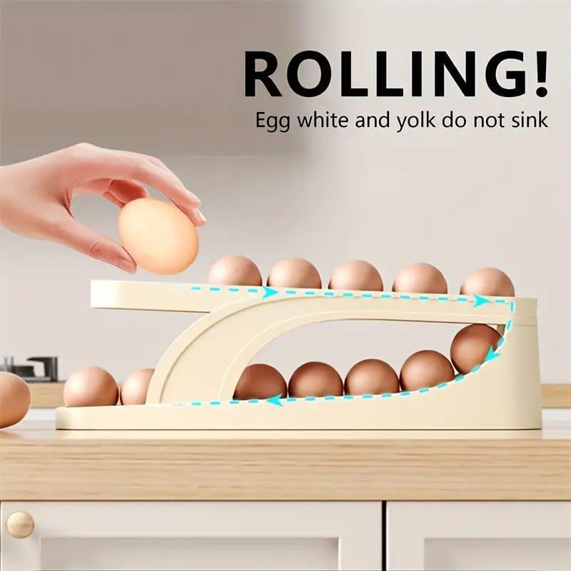 Automatic Scrolling Egg Rack -Double Layer Egg Dispenser